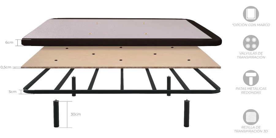 Base para Colchon Extragruesa