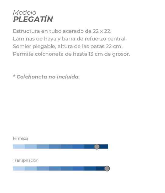 Somier estructura plegatín